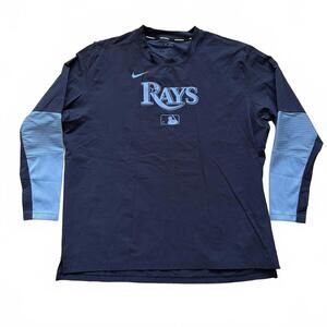Tampa Bay Rays Nike Player Pullover Shirt Team Issued Blue Men's Size XL